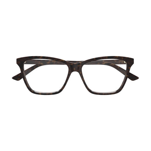 Bottega Veneta BV1421O Cat Eye Eyeglasses in Clear Lenses With Havana Frame, side view