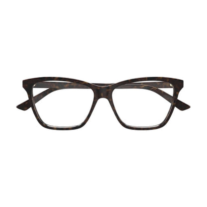Bottega Veneta BV1421O Cat Eye Eyeglasses in Clear Lenses With Havana Frame, side view