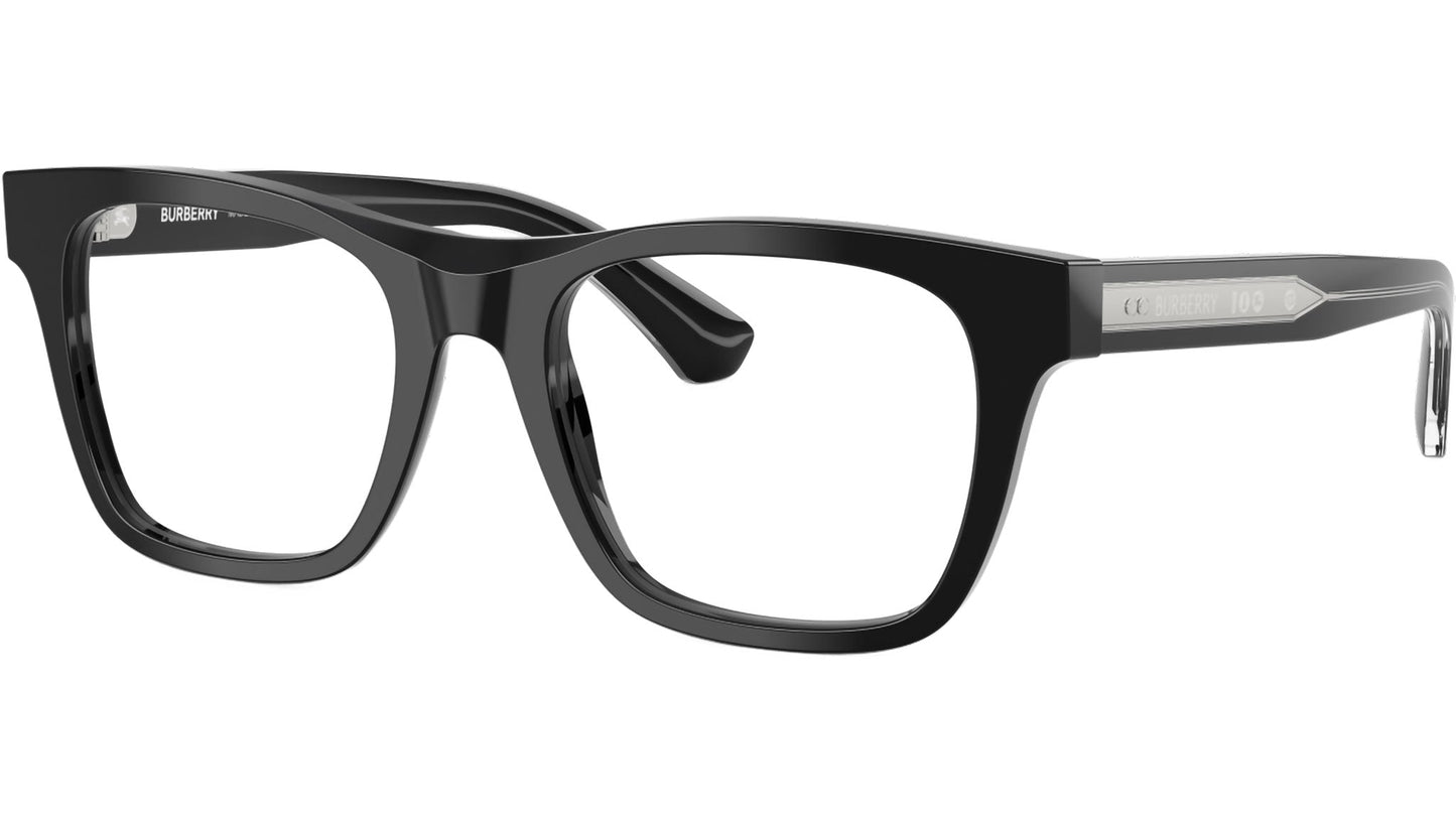 Burberry BE2445 Square Eyeglasses in Demo Lenses With Black Frame, side view
