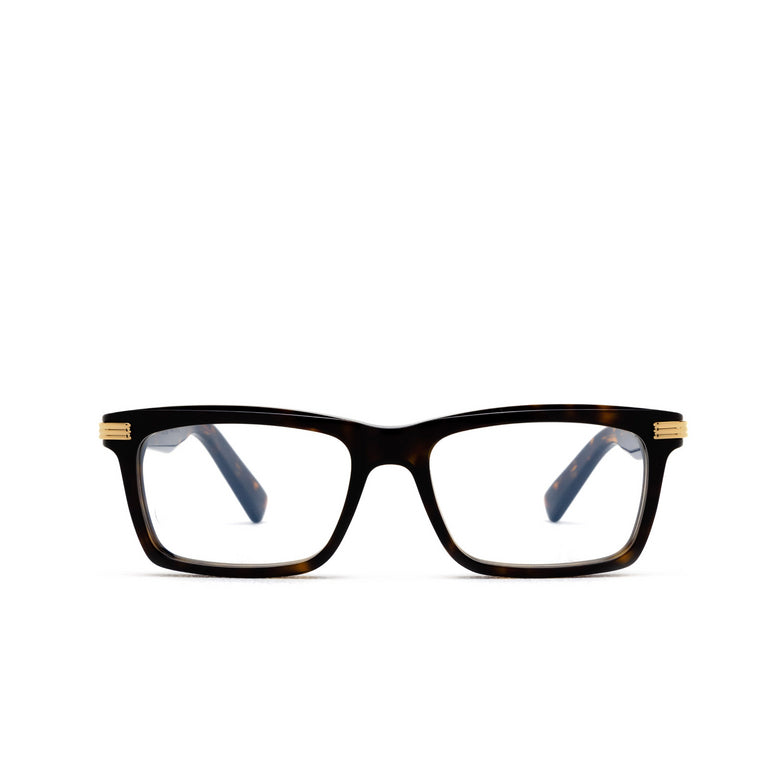 Cartier CT0420O Rectangle Eyeglasses in Clear Havana, front view