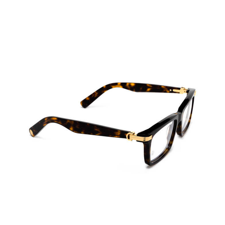 Cartier CT0420O Rectangle Eyeglasses in Clear Havana, side view
