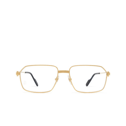 Cartier CT0445O Rectangle Eyeglasses in Brushed Honey Gold, front view