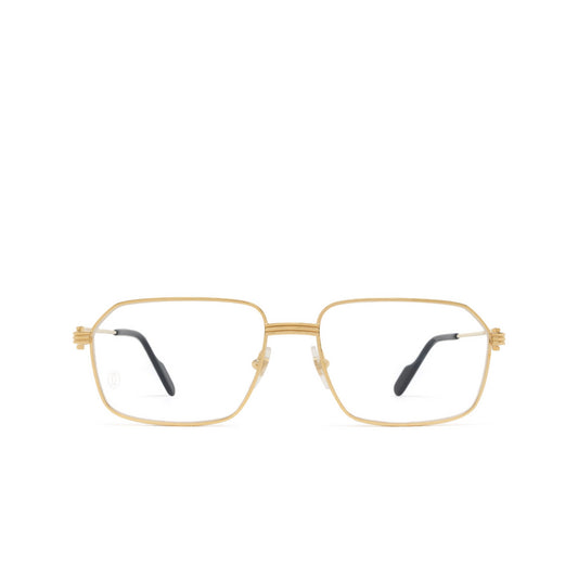 Cartier CT0445O Rectangle Eyeglasses in Brushed Honey Gold, front view