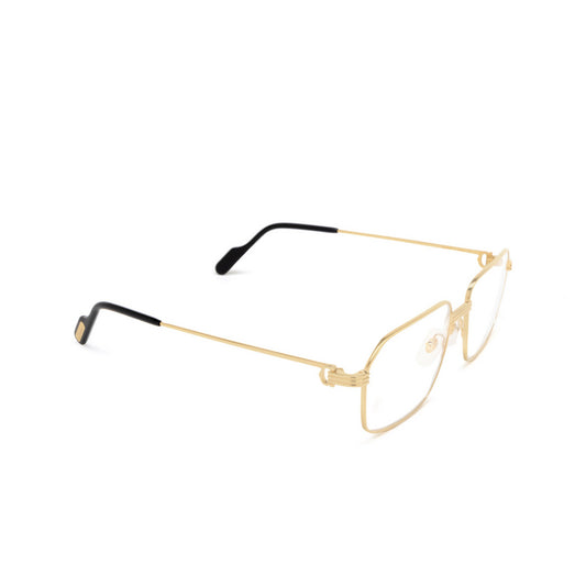 Cartier CT0445O Rectangle Eyeglasses in Brushed Honey Gold, side view