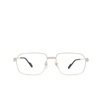Cartier CT0445O Rectangle Eyeglasses in Silver, front view
