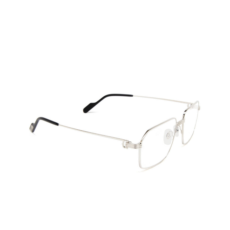 Cartier CT0445O Rectangle Eyeglasses in Silver, side view