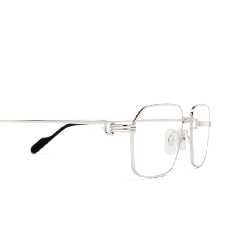 Cartier CT0445O Rectangle Eyeglasses in Silver, angle view