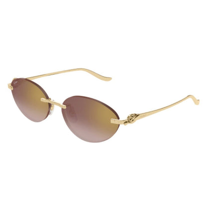 Cartier CT0504S Cat Eye Sunglasses in Red/Gold, front view