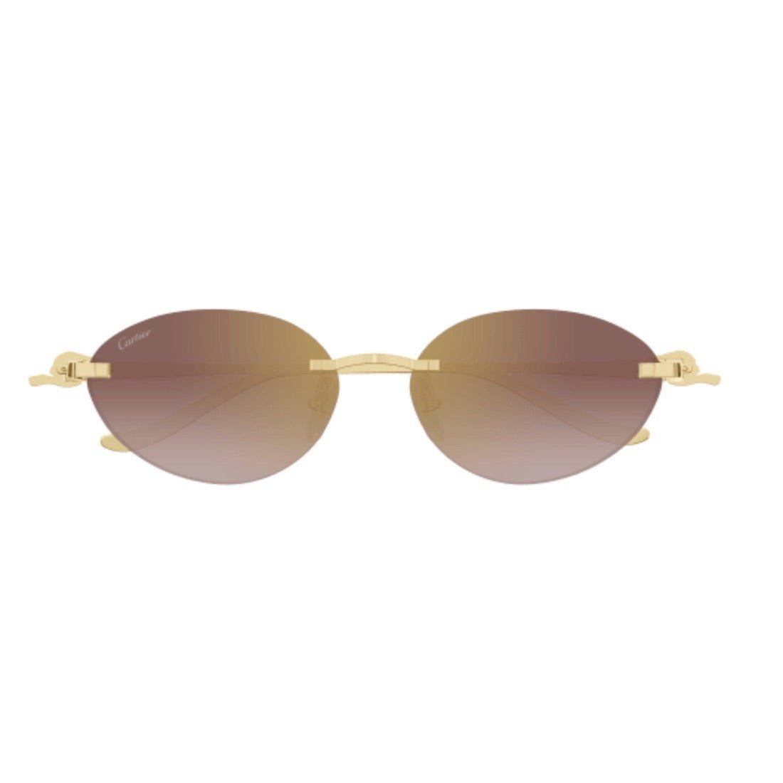 Cartier CT0504S Cat Eye Sunglasses in Red/Gold, angle view