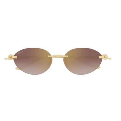 Cartier CT0504S Cat Eye Sunglasses in Red/Gold, angle view