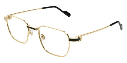 Cartier CT0518O Square Eyeglasses in Clear Lenses With Gold Frame, front view