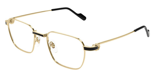 Cartier CT0518O Square Eyeglasses in Clear Lenses With Gold Frame, front view