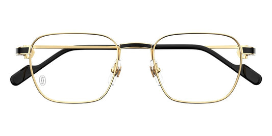Cartier CT0518O Square Eyeglasses in Clear Lenses With Gold Frame, side view