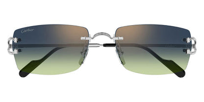 Cartier CT0550S Rectangle Sunglasses in Blue/Silver, side view