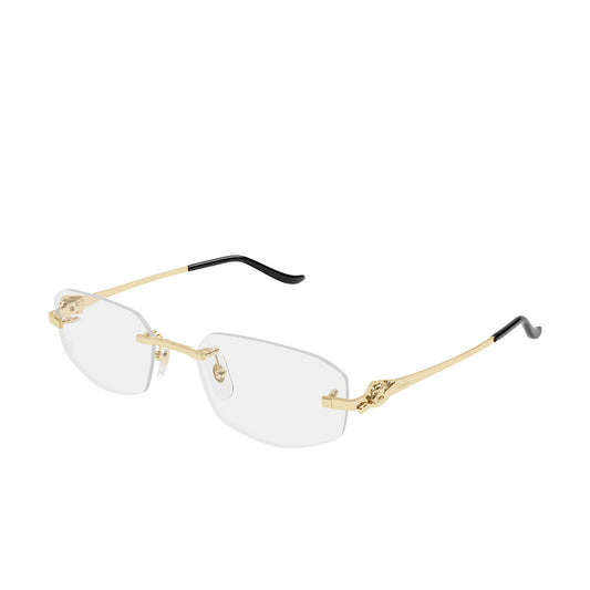 Cartier CT0601O Rectangle Eyeglasses in Clear Gold, side view