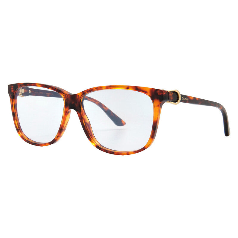 Cartier CT0351O Square Eyeglasses in Havana, side view