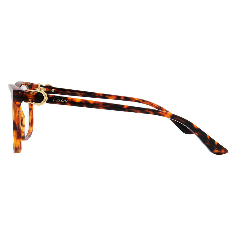 Cartier CT0351O Square Eyeglasses in Havana, angle view