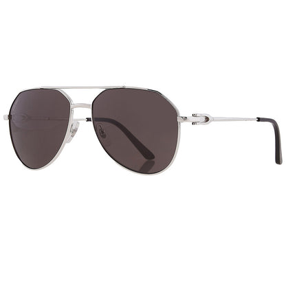 Cartier CT0364S Pilot Sunglasses in Grey Silver, side view