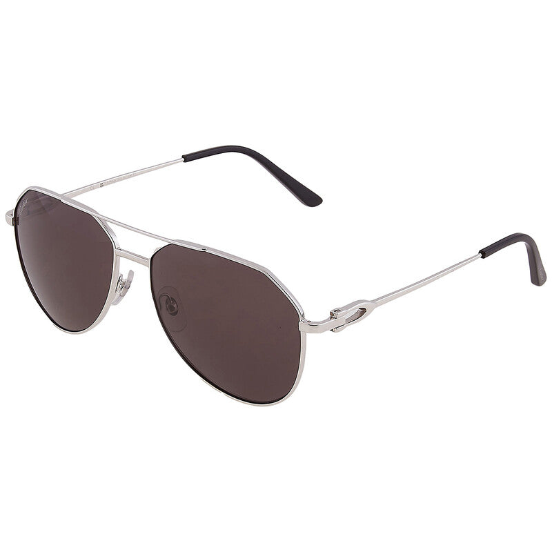 Cartier CT0364S Pilot Sunglasses in Grey Silver, angle view