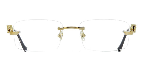 Cartier CT0281O Rectangle Eyeglasses in Gold Frame, angle view
