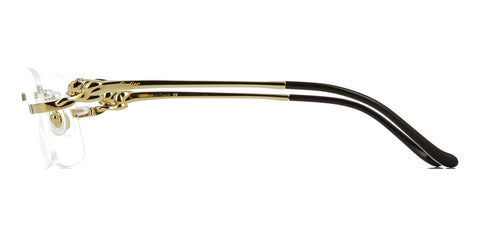 Cartier CT0281O Rectangle Eyeglasses in Gold Frame, side view