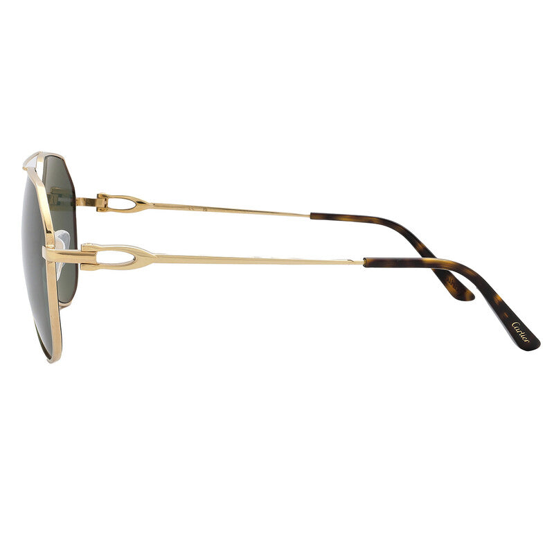 Cartier CT0364S Pilot Sunglasses in Green Gold, back view