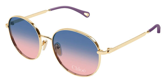 Chloe CH0325S Square Sunglasses in Blue Pink Gold, front view