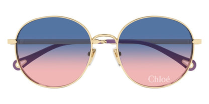 Chloe CH0325S Square Sunglasses in Blue Pink Gold, side view