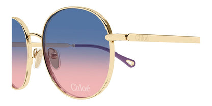 Chloe CH0325S Square Sunglasses in Blue Pink Gold, angle view