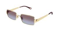 Chloe CH0354S Rectangle Sunglasses in Red/Gold, front view