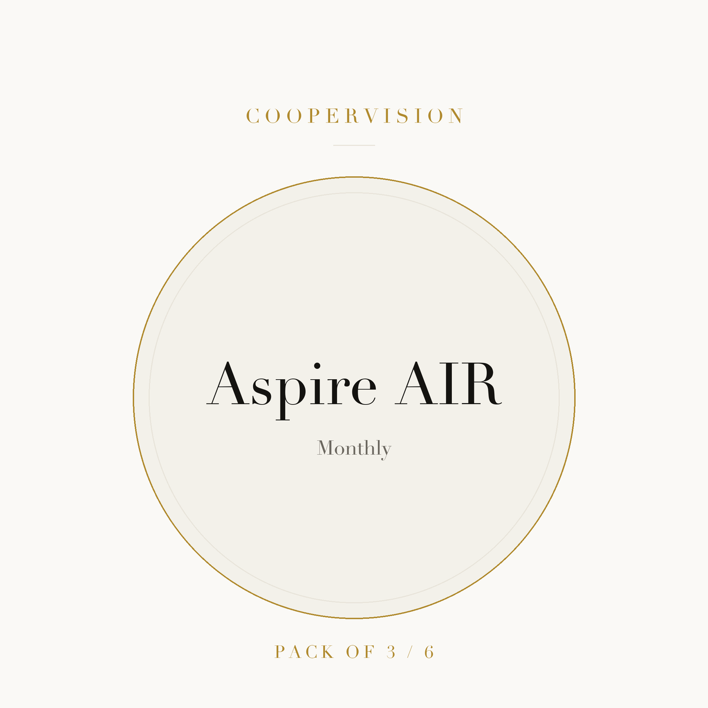CooperVision Aspire AIR Contact Lenses on ivory plate