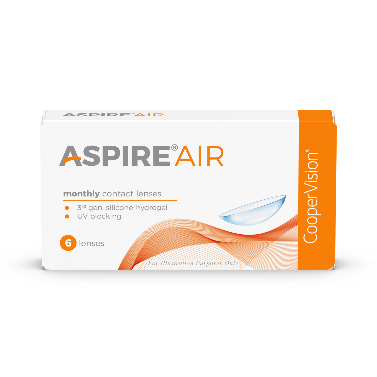CooperVision Aspire AIR Contact Lenses box, front view