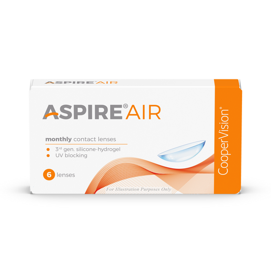 CooperVision Aspire AIR Contact Lenses box, front view