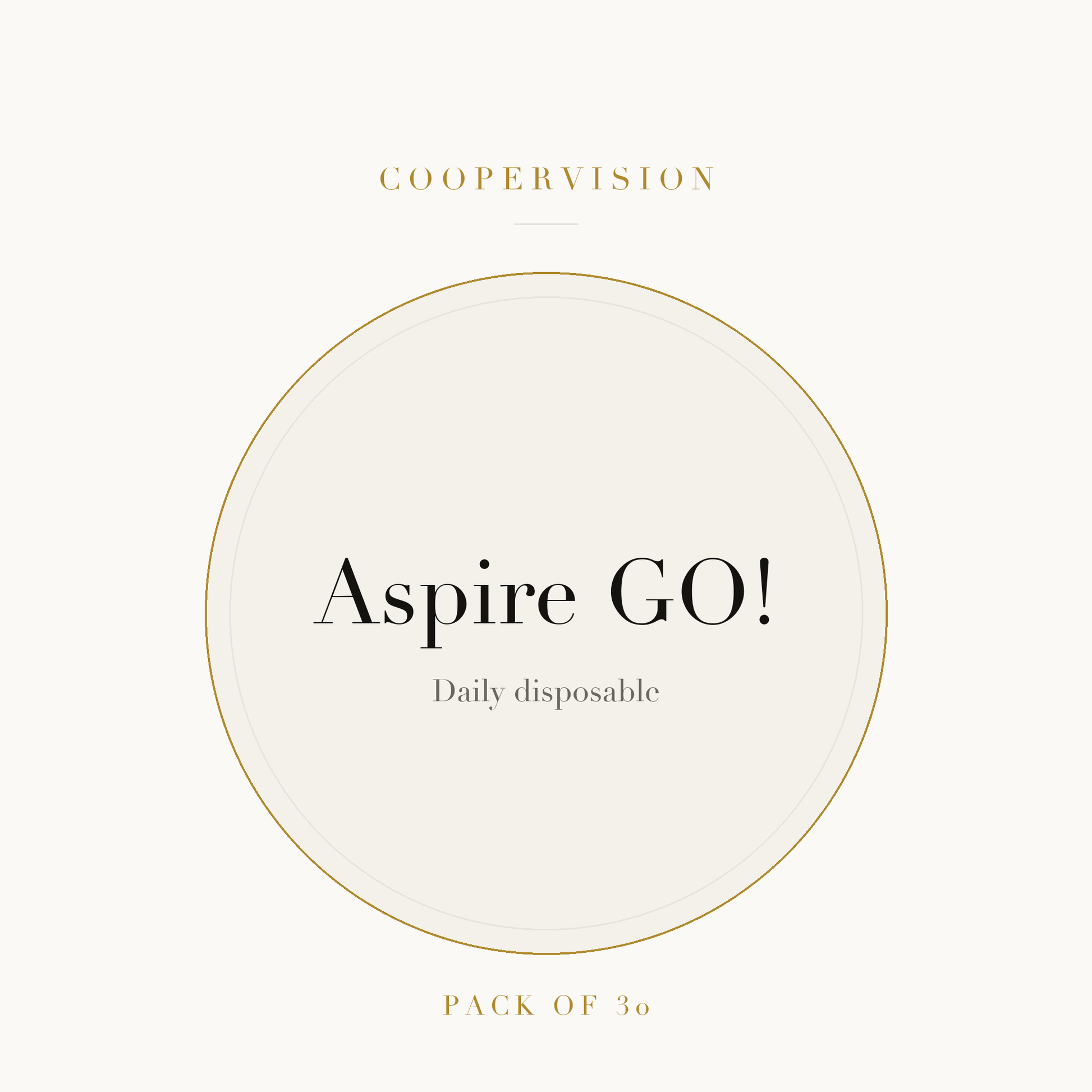 CooperVision Aspire GO! Contact Lenses on ivory plate