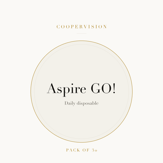 CooperVision Aspire GO! Contact Lenses on ivory plate