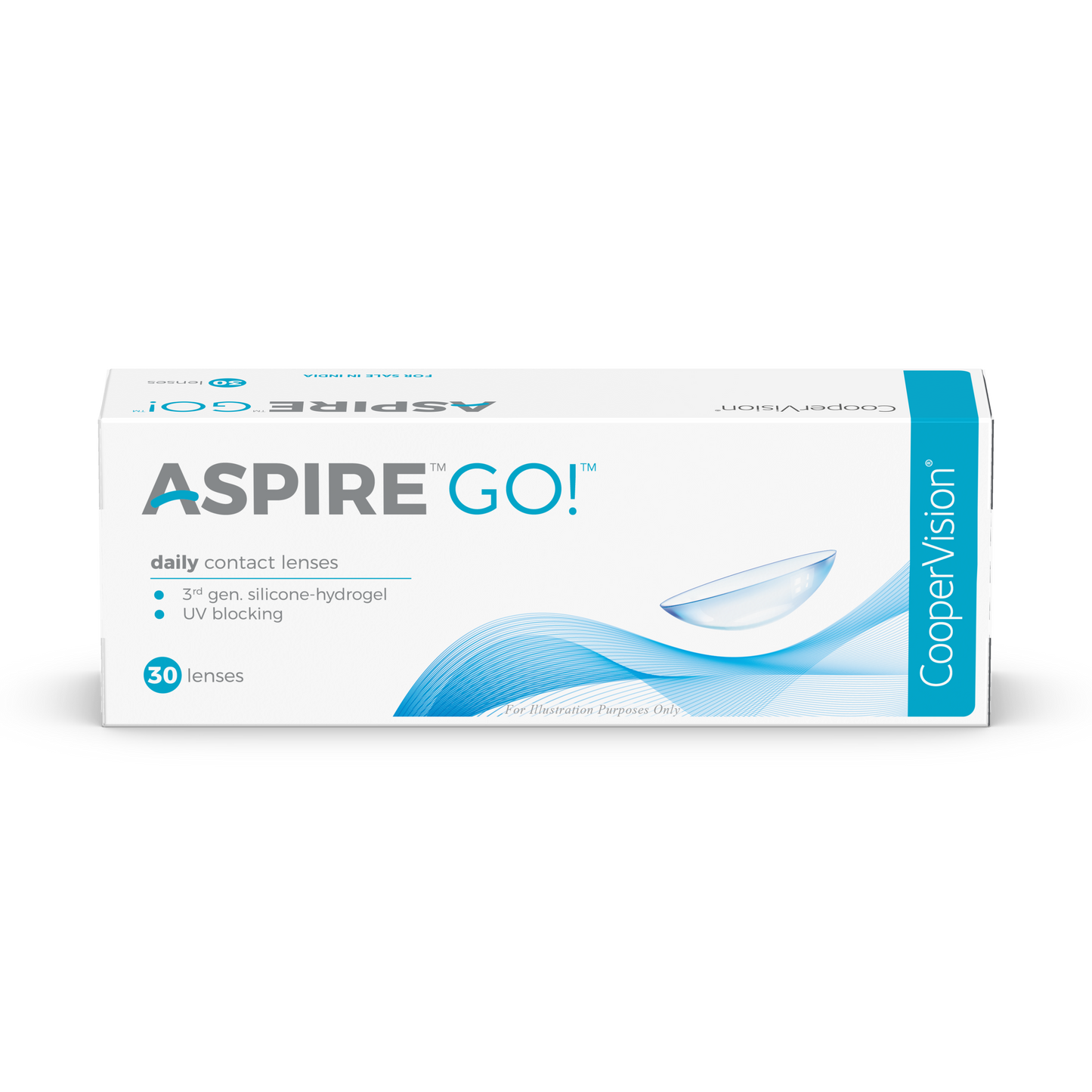 CooperVision Aspire GO! Contact Lenses box, front view