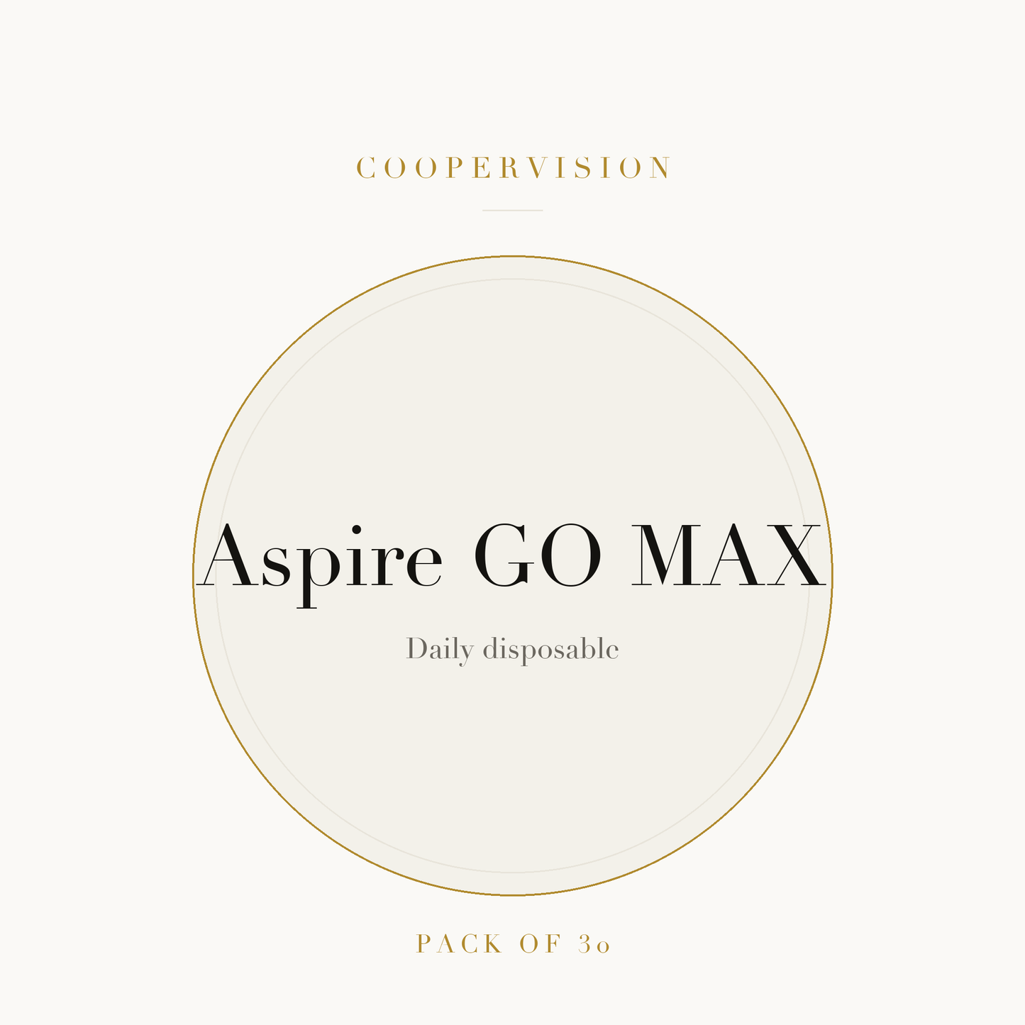 CooperVision Aspire GO MAX Contact Lenses on ivory plate