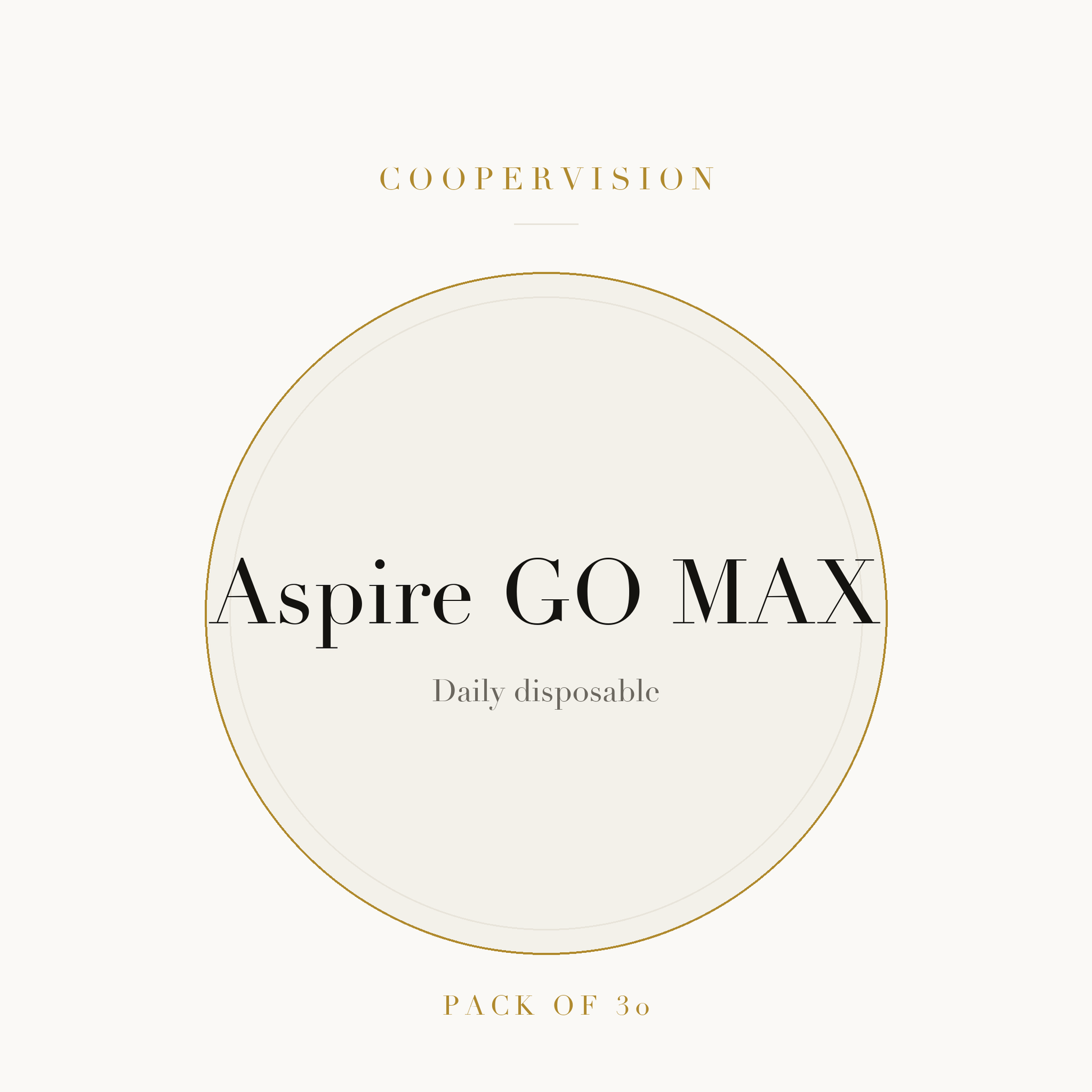 CooperVision Aspire GO MAX Contact Lenses on ivory plate