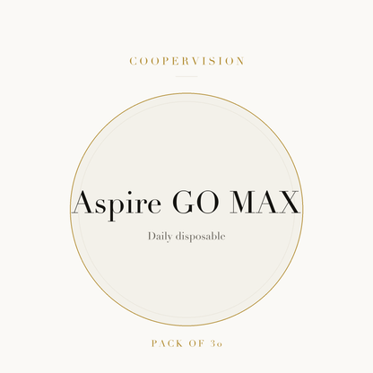 CooperVision Aspire GO MAX Contact Lenses on ivory plate