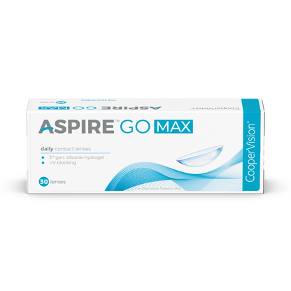 CooperVision Aspire GO MAX Contact Lenses box, front view
