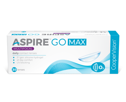 CooperVision Aspire GO MAX Contact Lenses Multifocal box, front view