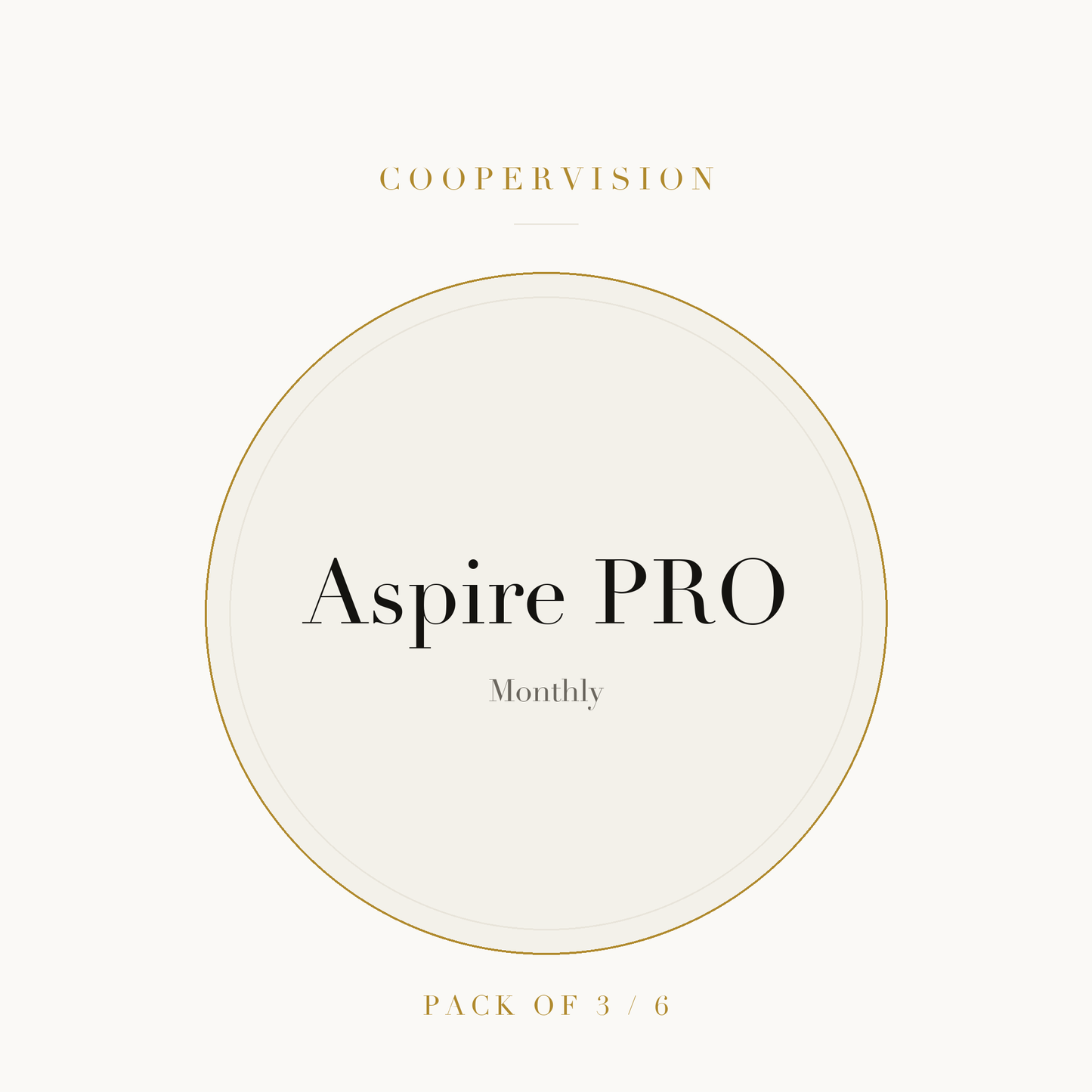 CooperVision Aspire PRO Contact Lenses on ivory plate
