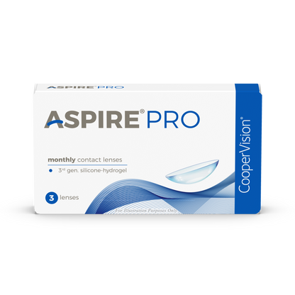 CooperVision Aspire PRO Contact Lenses box, front view