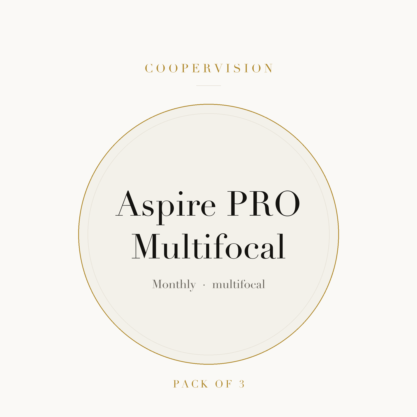 CooperVision Aspire PRO Multifocal Contact Lenses on ivory plate