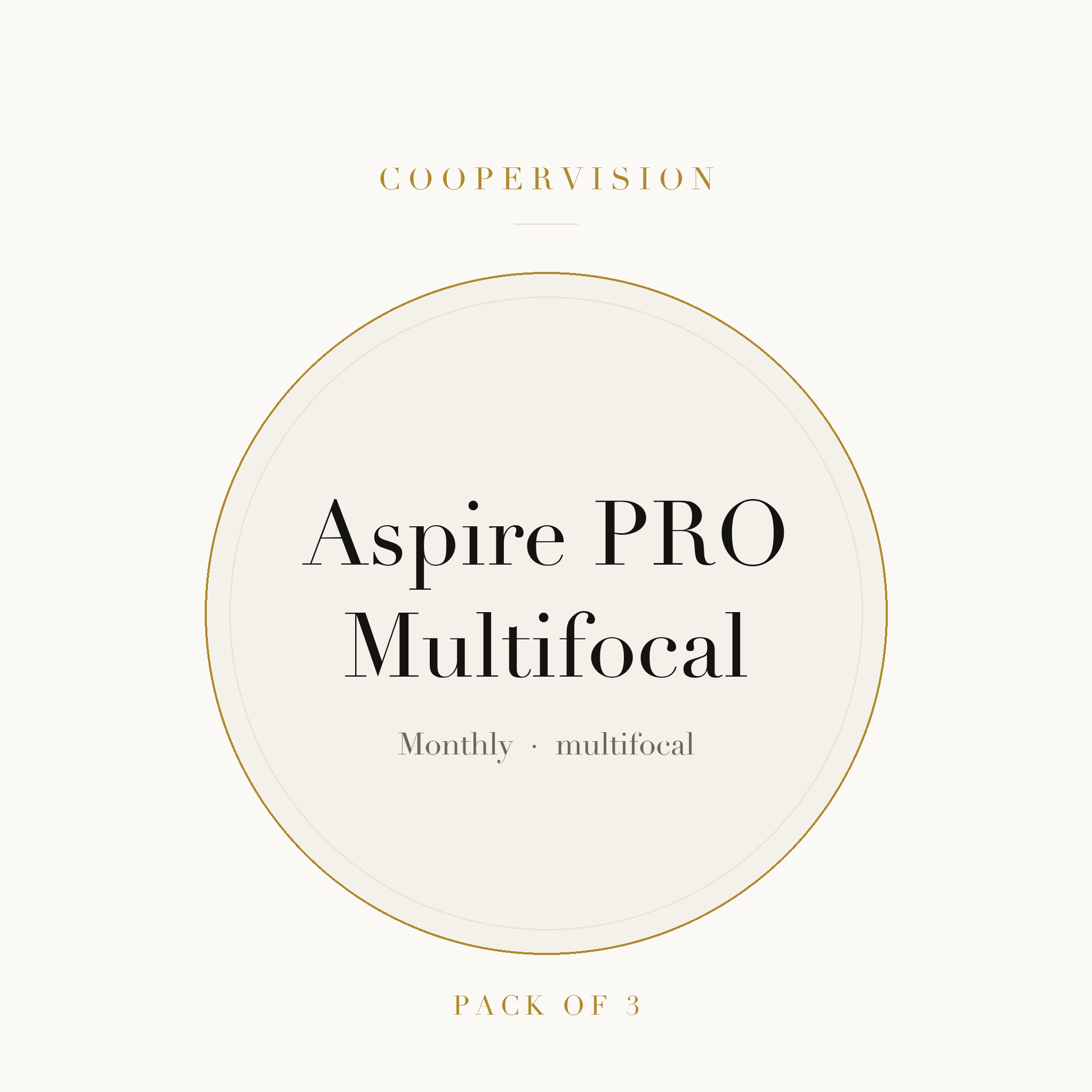 CooperVision Aspire PRO Multifocal Contact Lenses on ivory plate