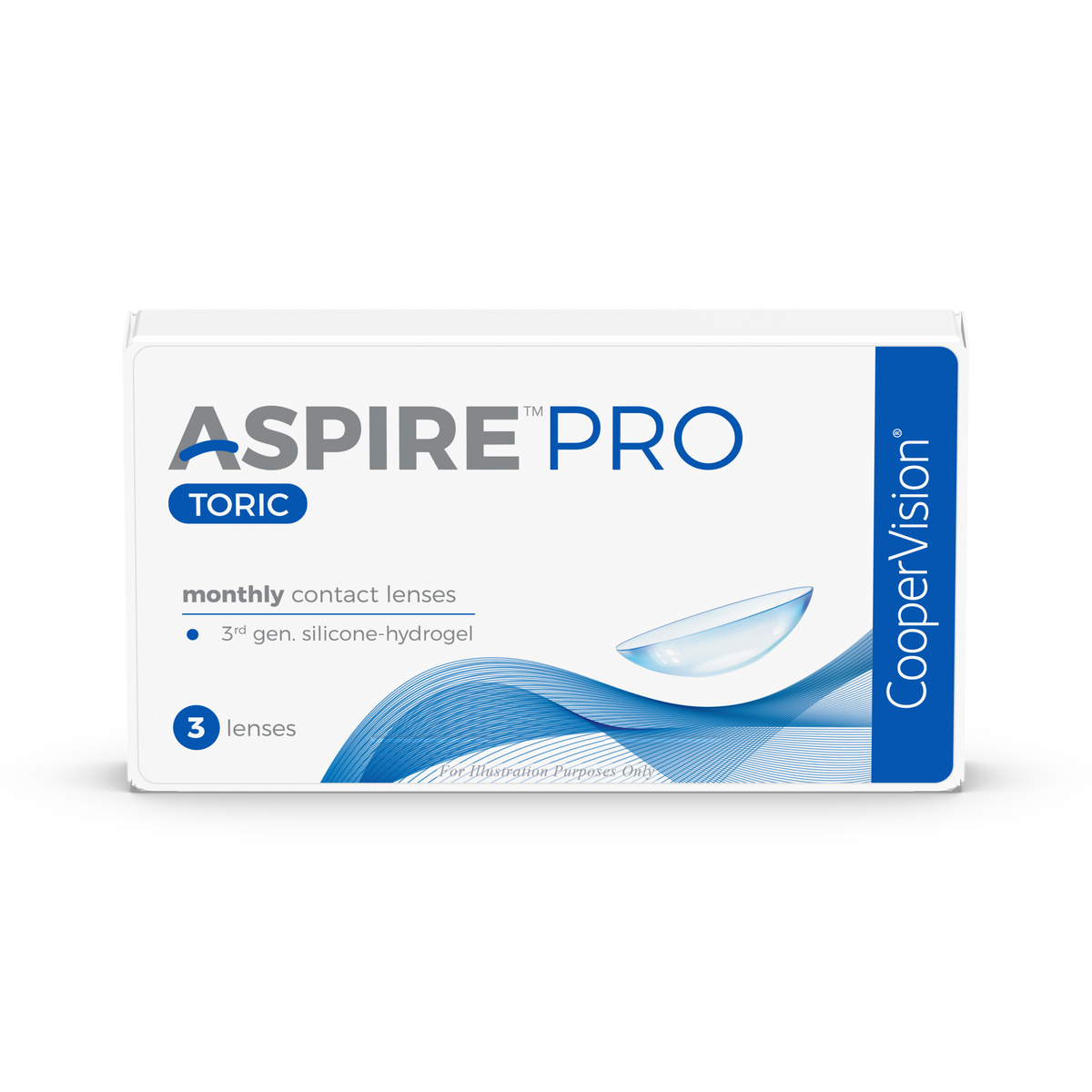 CooperVision Aspire PRO Contact Lenses Toric box, front view