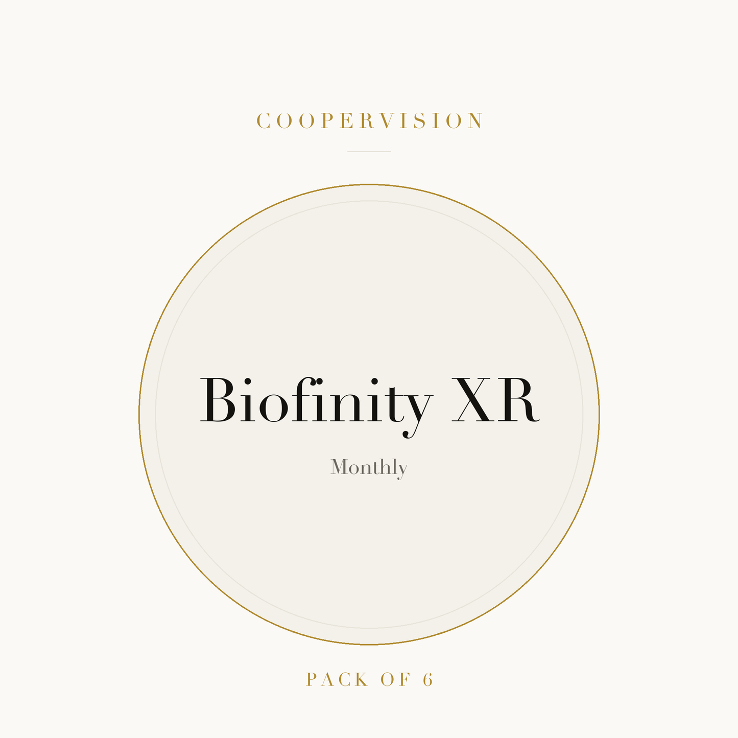 CooperVision Biofinity XR Contact Lenses on ivory plate