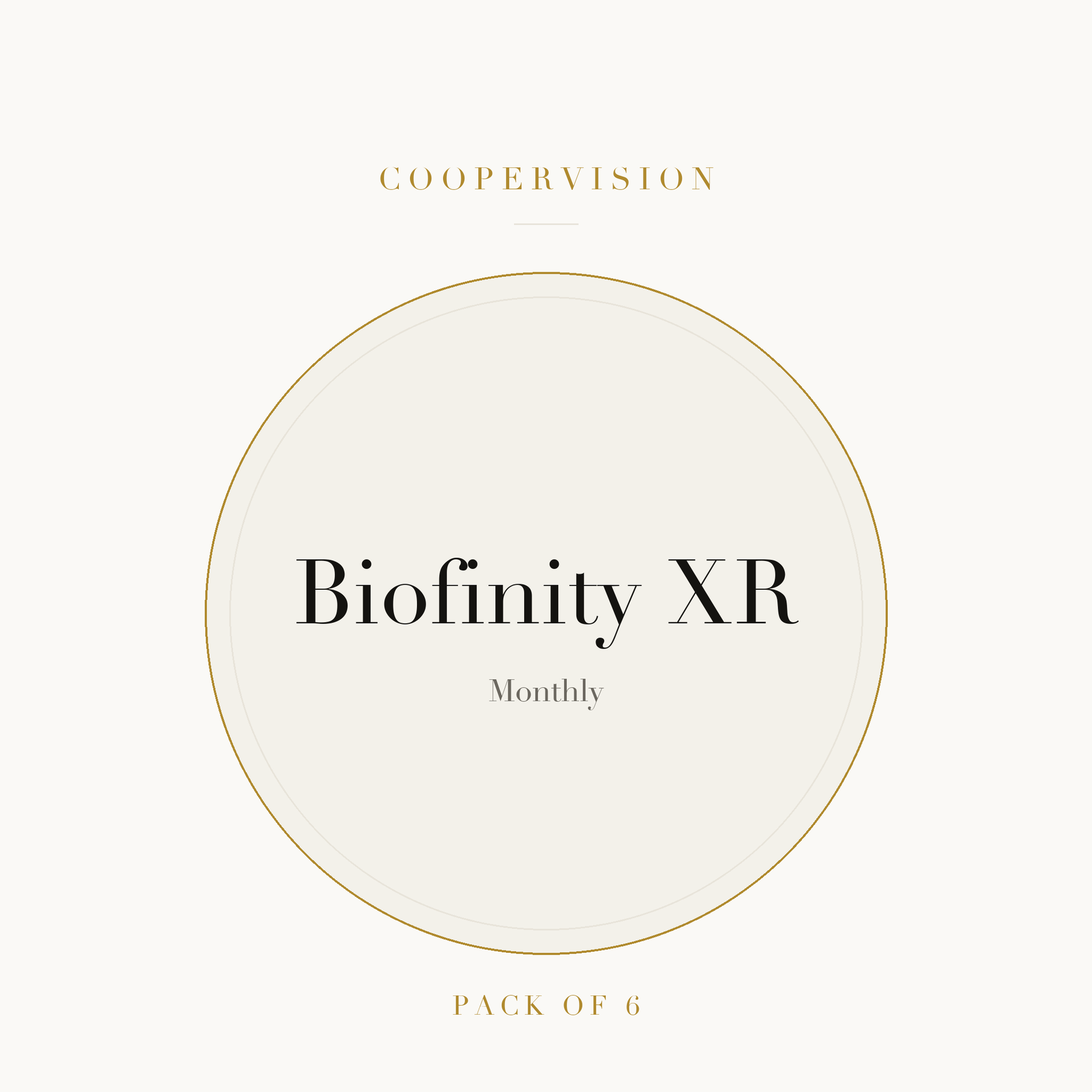 CooperVision Biofinity XR Contact Lenses on ivory plate