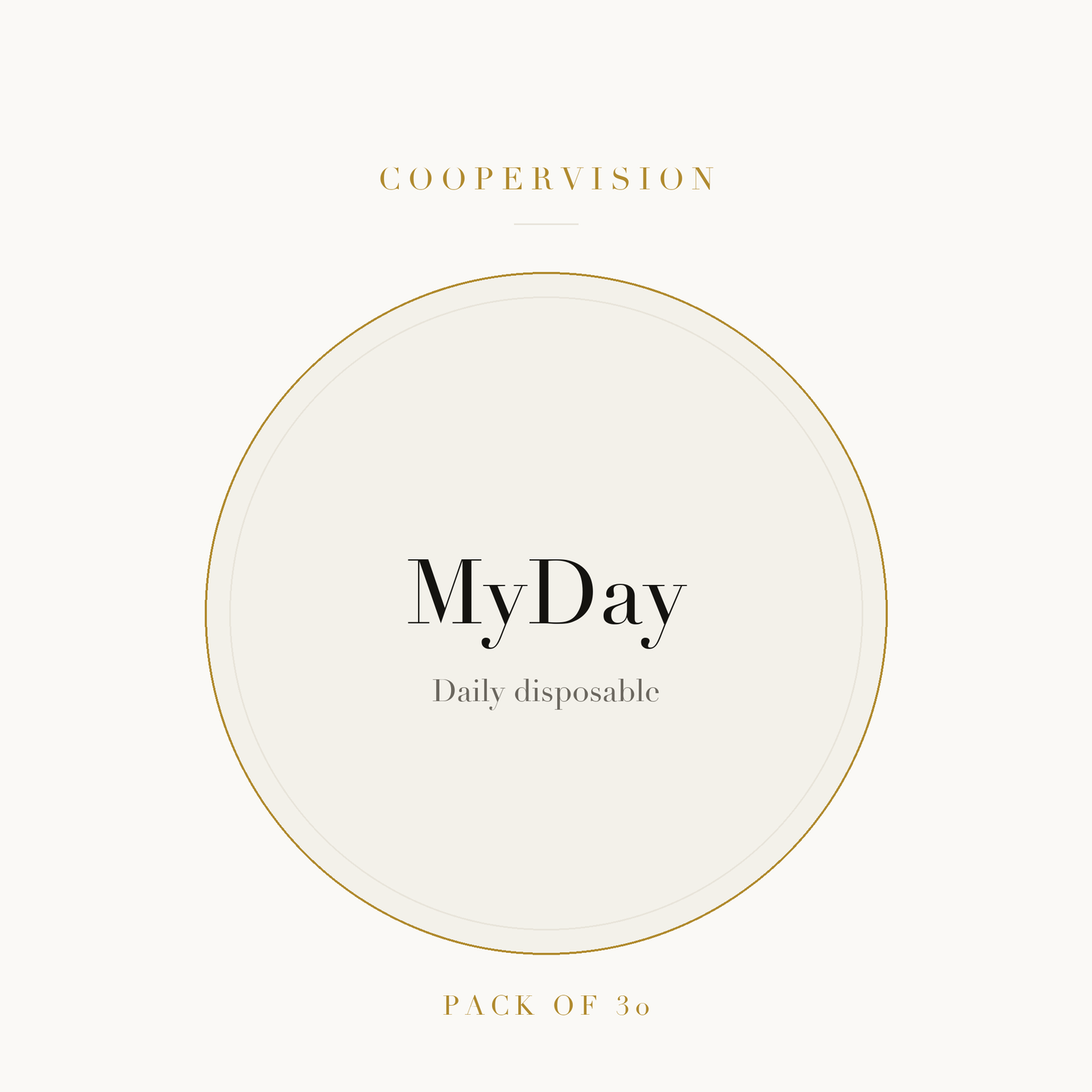 CooperVision MyDay Contact Lenses on ivory plate