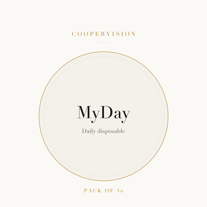 CooperVision MyDay Contact Lenses on ivory plate
